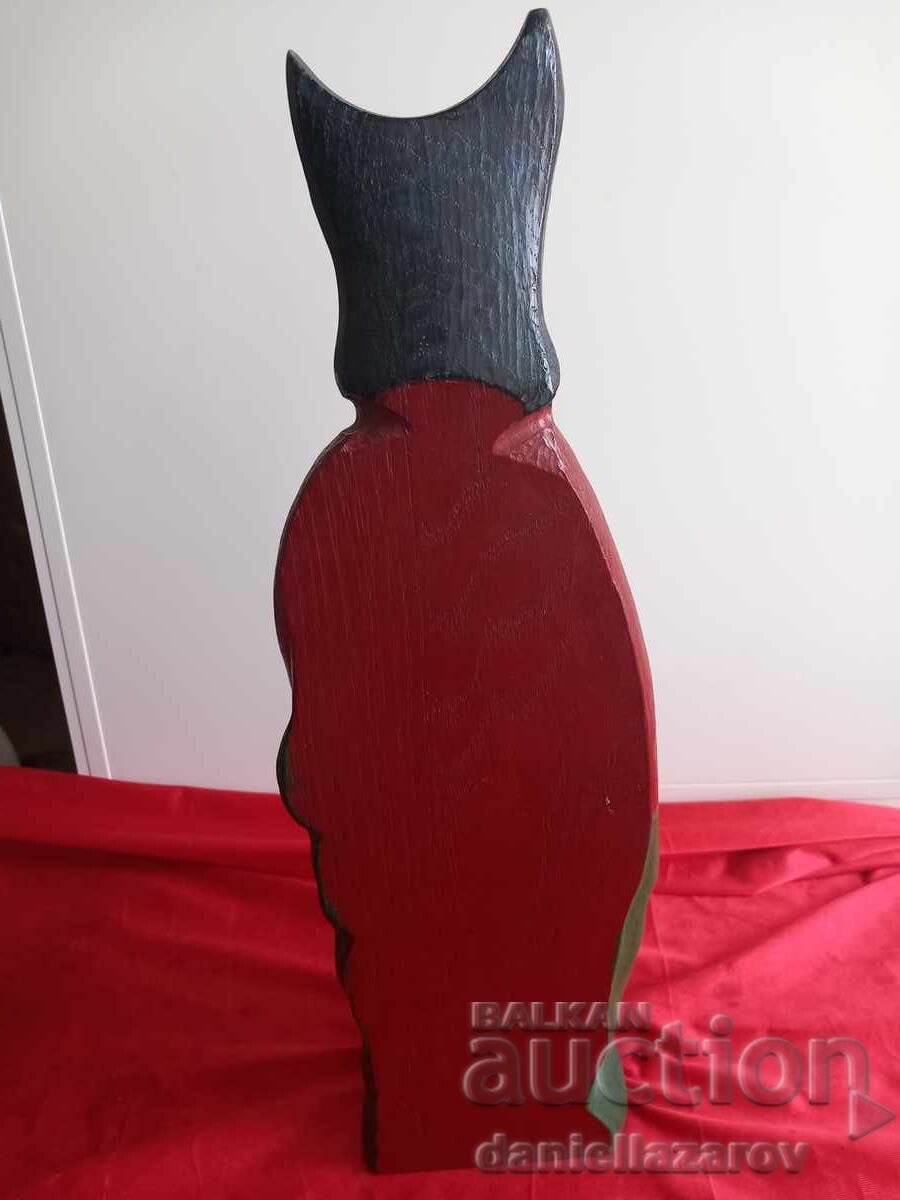 Голяма Дървена Статуя, Фигура МОНАХИНЯ ,Средновековна Дама - 6