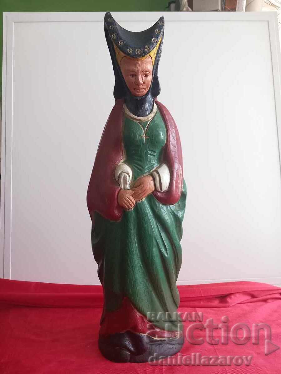Голяма Дървена Статуя, Фигура МОНАХИНЯ ,Средновековна Дама