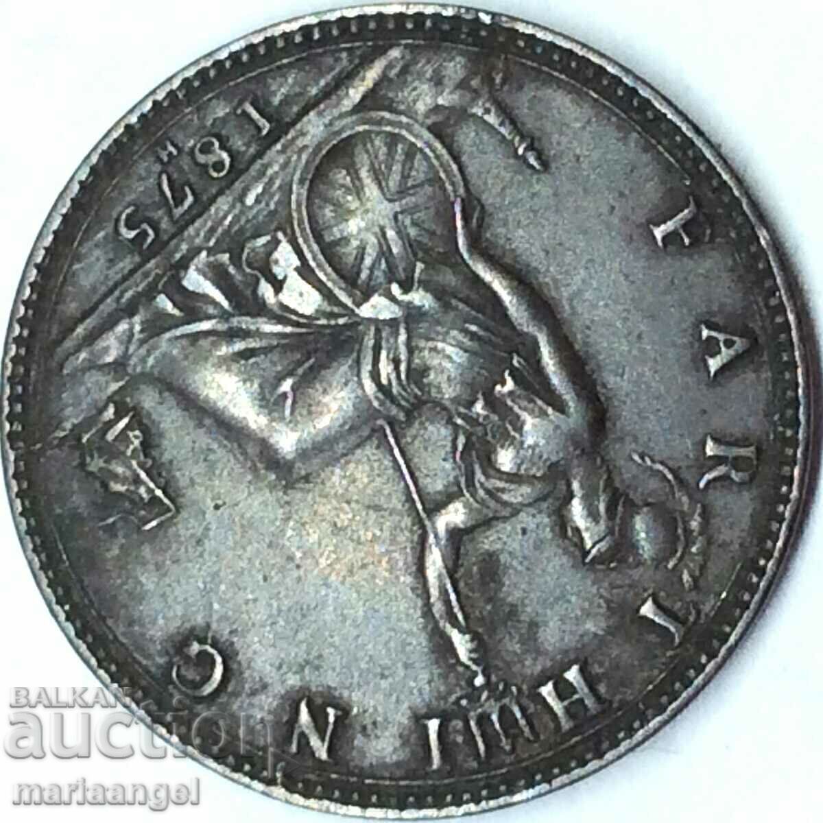 Livrarea Marea Britanie 1 Farthing 1875 Victoria bronz