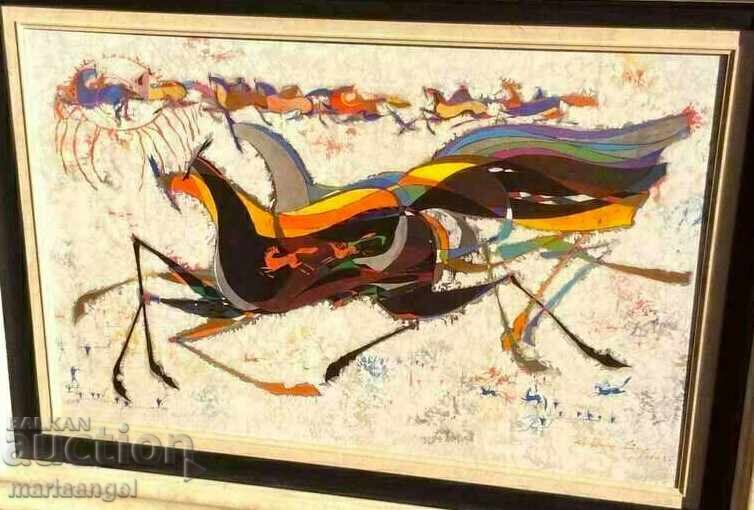 Li Jun-Liang "Reflected Horses" 1993 London 125x93cm Li Jun-Liang "Reflected Horses" 1993 London 125x93cm