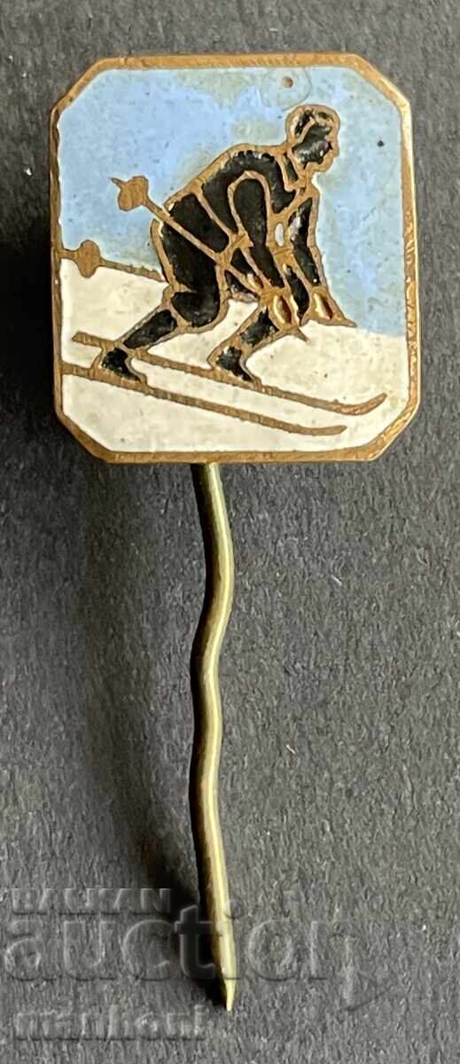 6304 Kingdom of Bulgaria badge Bulgarian Ski Union enamel 1940s 6304 Kingdom of Bulgaria badge Bulgarian Ski Union enamel 1940s
