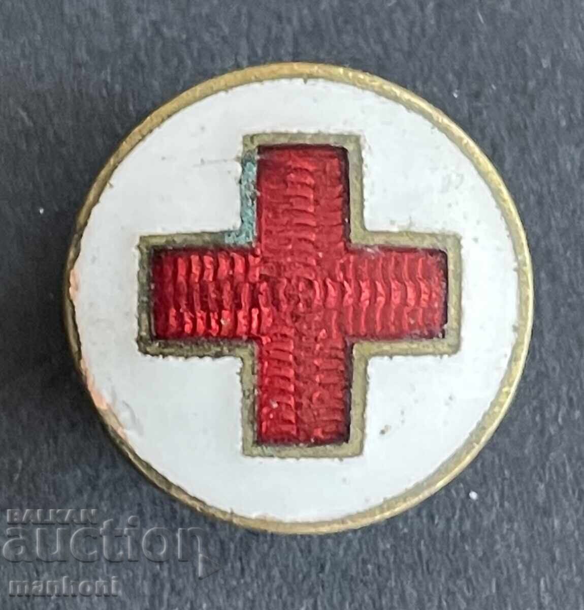 6306 Царство България знак БЧК Червен кръст емайл 30-те г. 6306 Царство България знак БЧК Червен кръст емайл 30-те г.