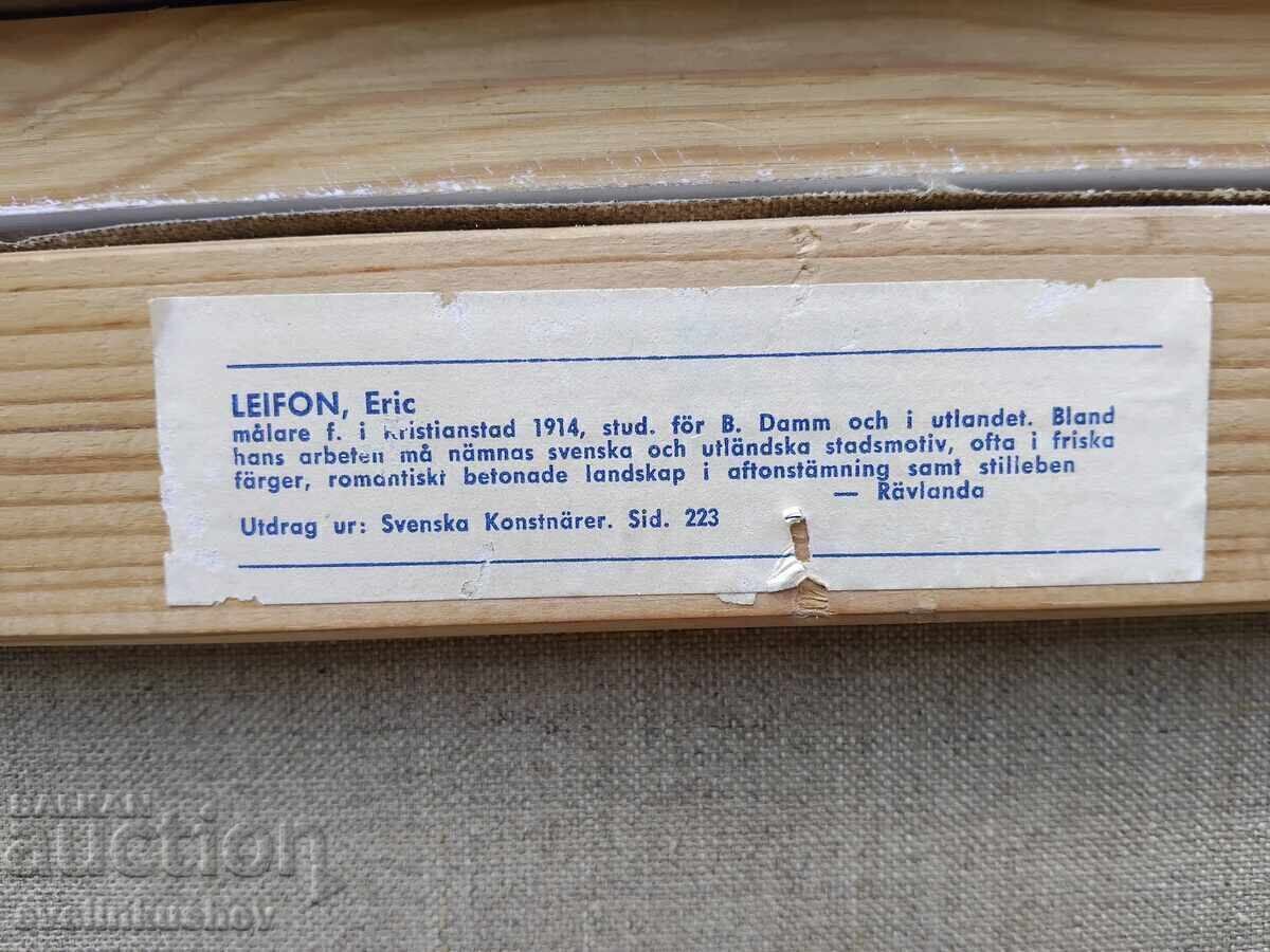 Παλιός ελαιογραφικός πίνακας ζωγραφισμένος με ελαιοχρώματα σε καμβά - 6