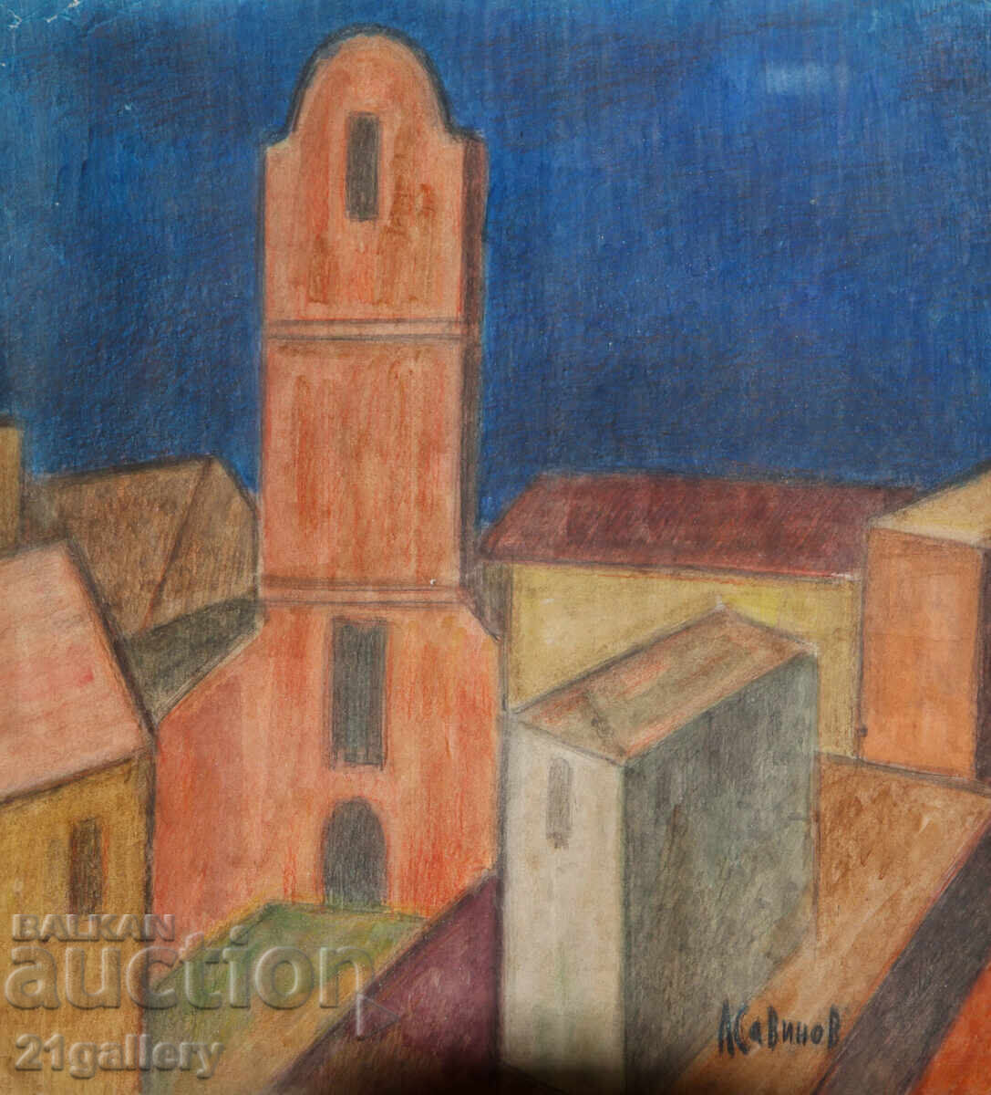 Lubomir Savinov (1941-) Αστικό τοπίο - ακουαρέλα με τιμή € 613.55 | 1200.00 BGN Lubomir Savinov (1941-) Αστικό τοπίο - ακουαρέλα με τιμή € 613.55 | 1200.00 BGN