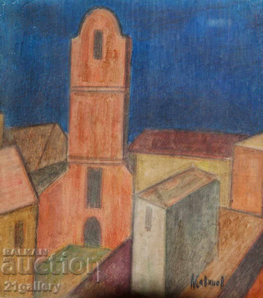 Δημοπρασία Lubomir Savinov (1941-) Αστικό τοπίο - ακουαρέλα Δημοπρασία Lubomir Savinov (1941-) Αστικό τοπίο - ακουαρέλα