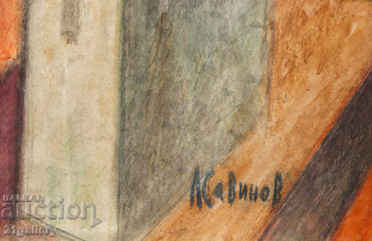 Παράδοση Lubomir Savinov (1941-) Αστικό τοπίο - ακουαρέλα Παράδοση Lubomir Savinov (1941-) Αστικό τοπίο - ακουαρέλα