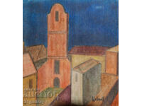 Lubomir Savinov (1941-) Peisaj urban - acuarelă