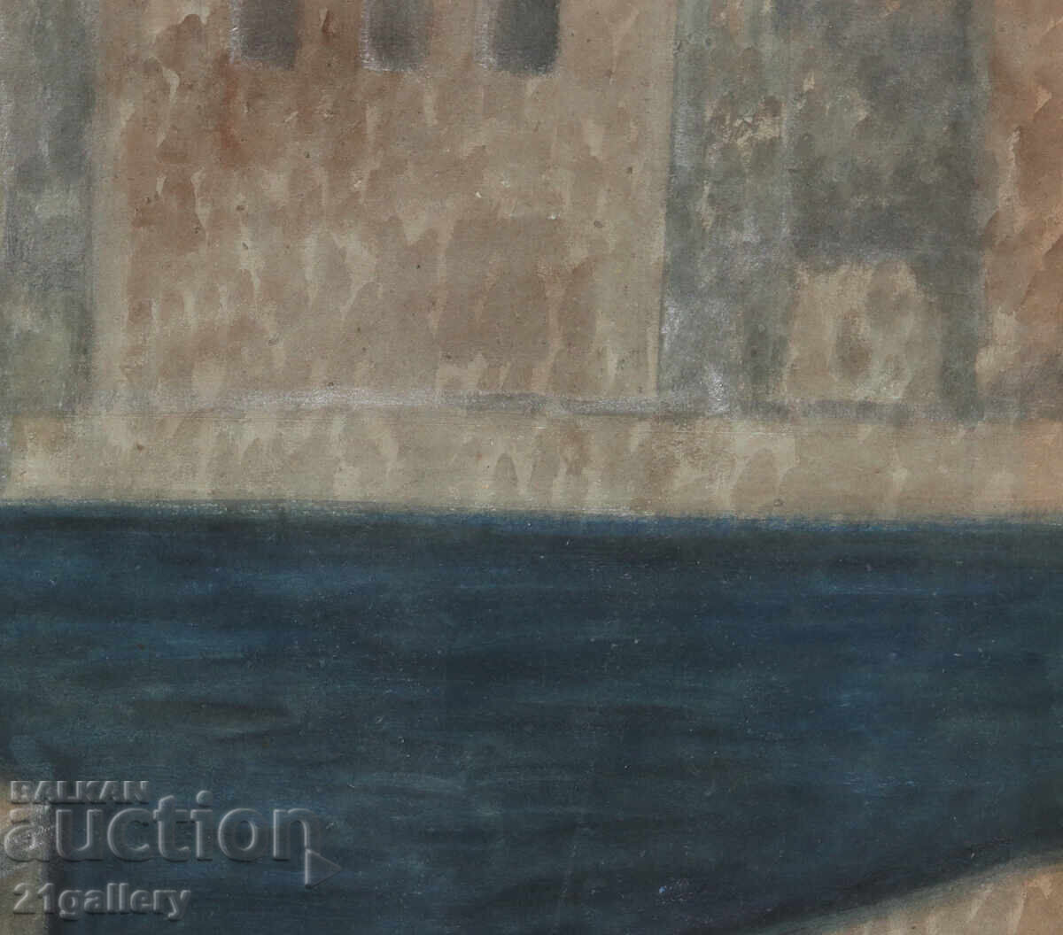 Lubomir Savinov (1941-) Peisaj urban - acuarelă - 6