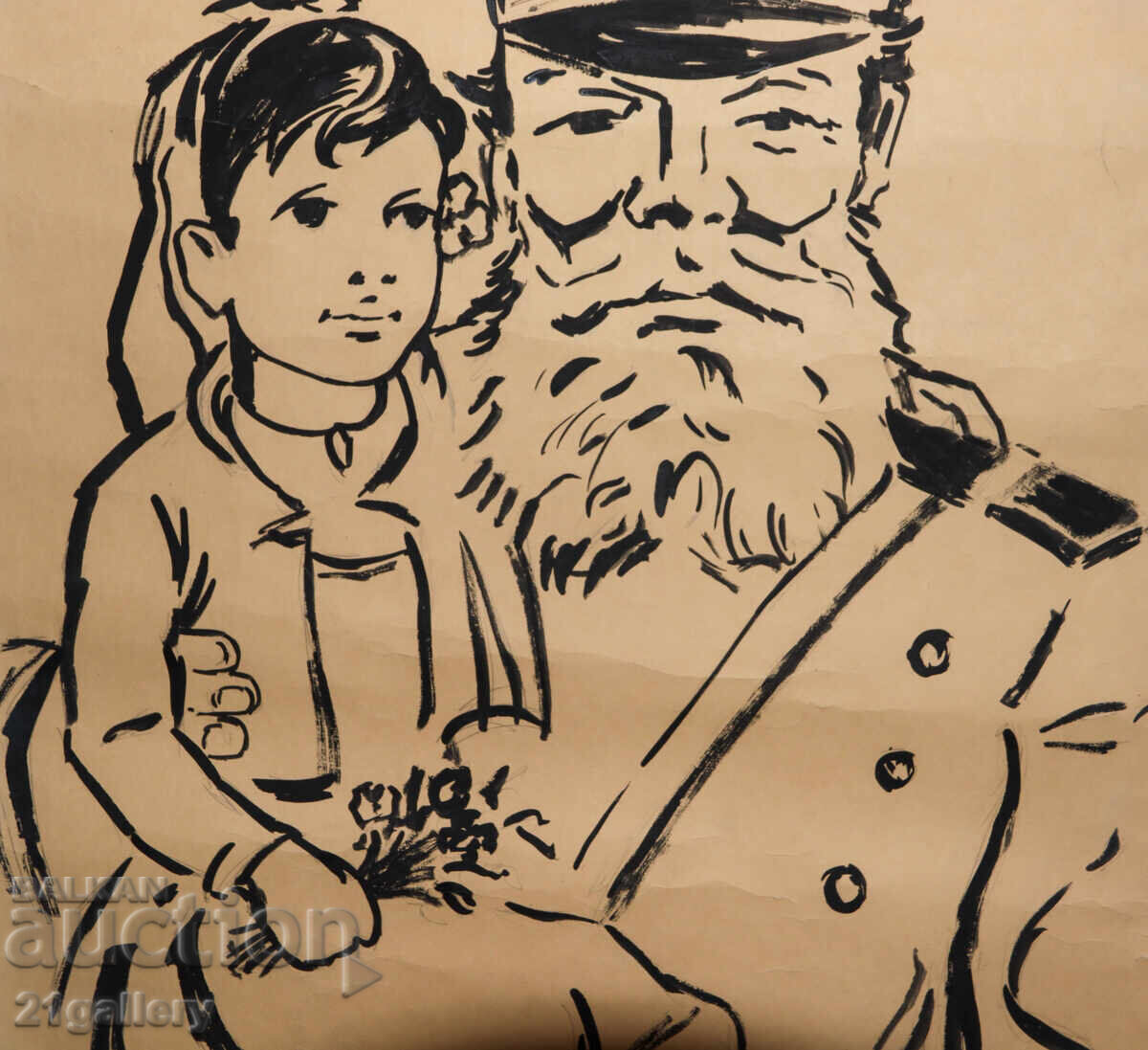 Old painting project for a poster, tempera - 6 Old painting project for a poster, tempera - 6