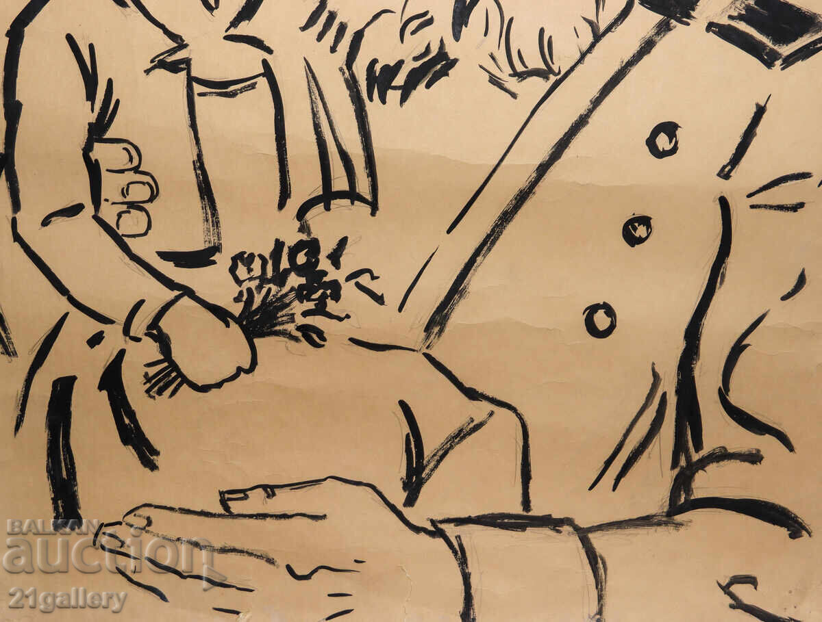 Old painting project for a poster, tempera - 7 Old painting project for a poster, tempera - 7