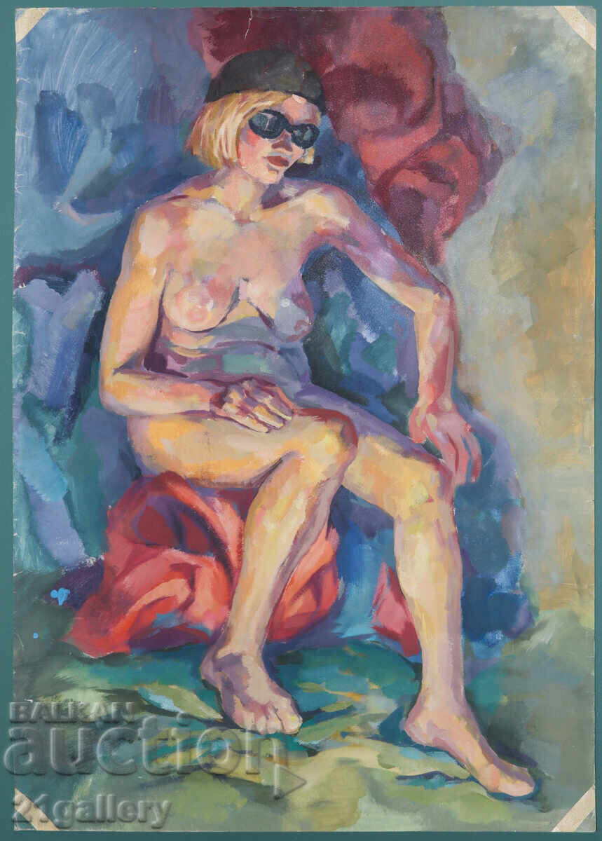 Oil painting abstract composition nude body with price € 224.97 | 440.00 BGN Oil painting abstract composition nude body with price € 224.97 | 440.00 BGN