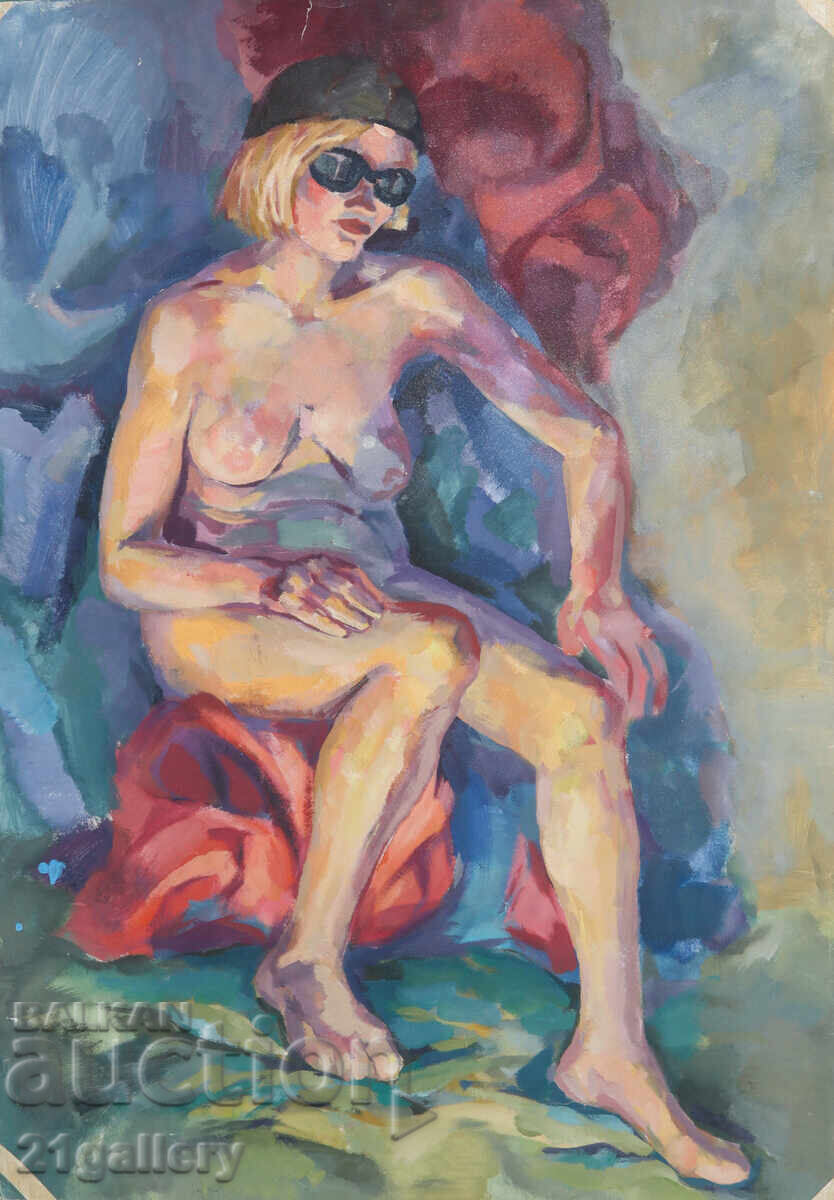 Oil painting abstract composition nude body Oil painting abstract composition nude body