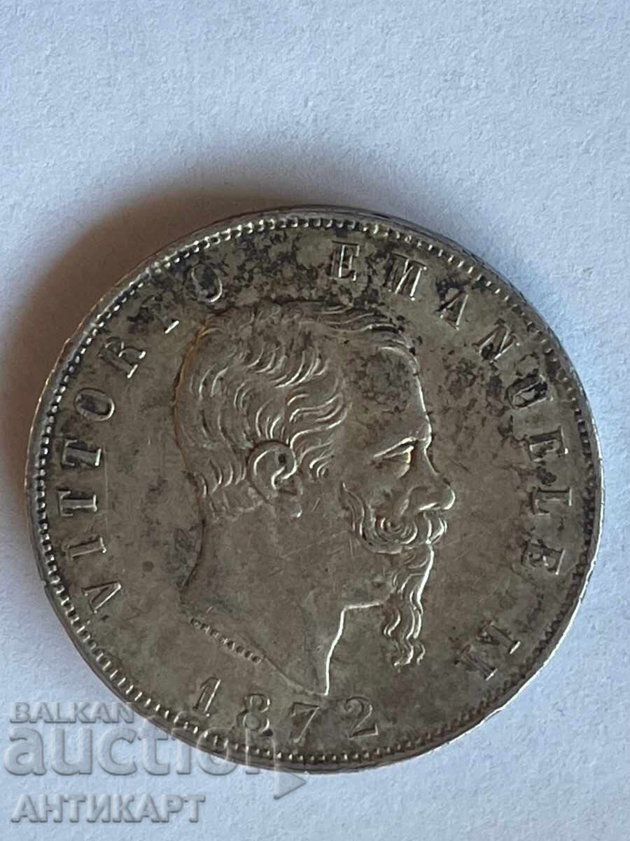 Italia monedă rară de argint 5 lire 1872 argint cu preț € 50.00 | 97.79 BGN