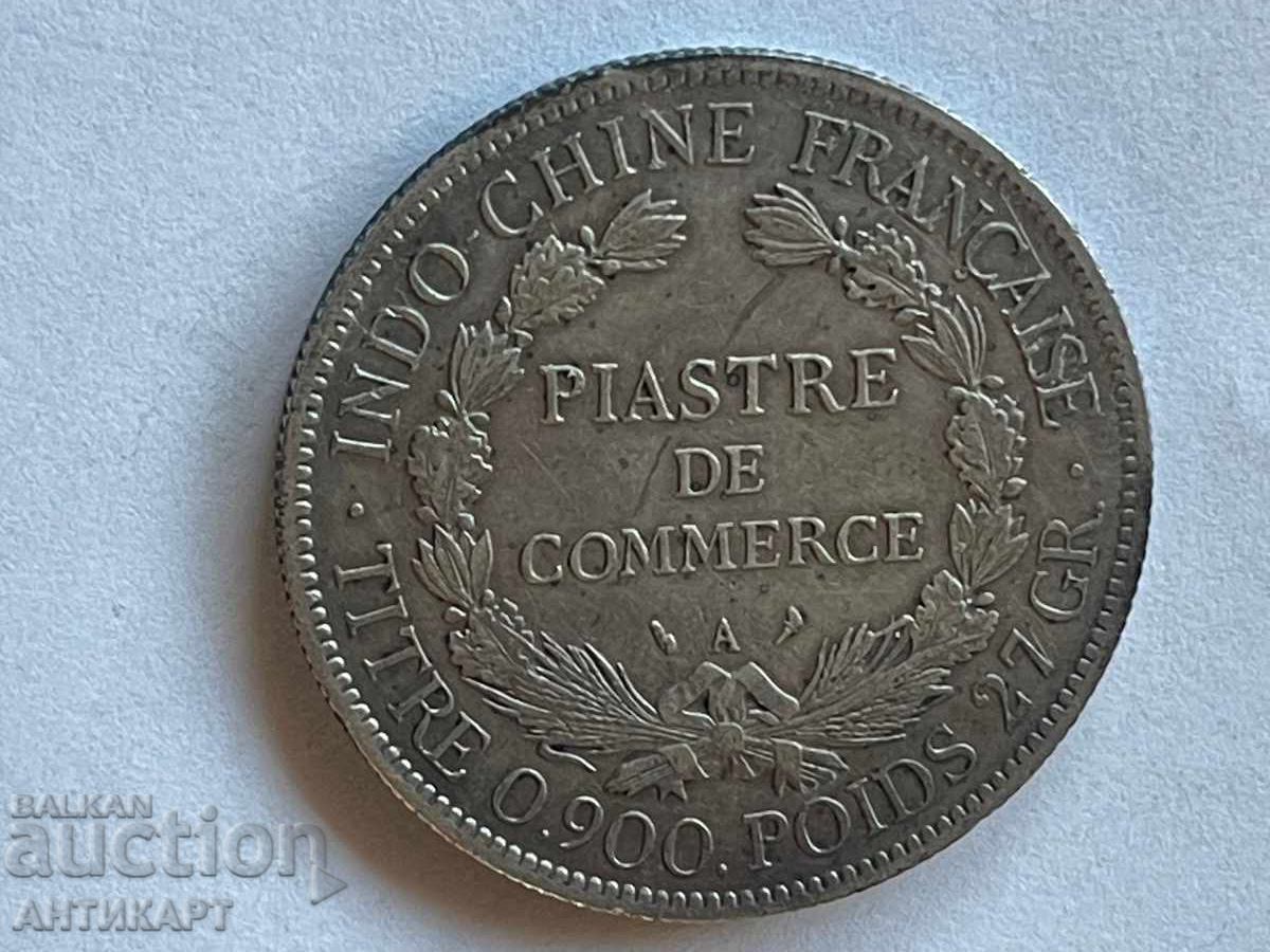 Франция Индокитай рядка сребърна монета 1 piastre 1906