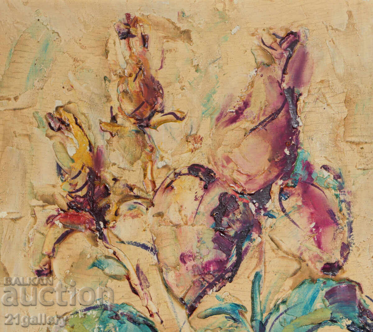 Доставка на Николай Добрев картина цветя маслени бои Доставка на Николай Добрев картина цветя маслени бои