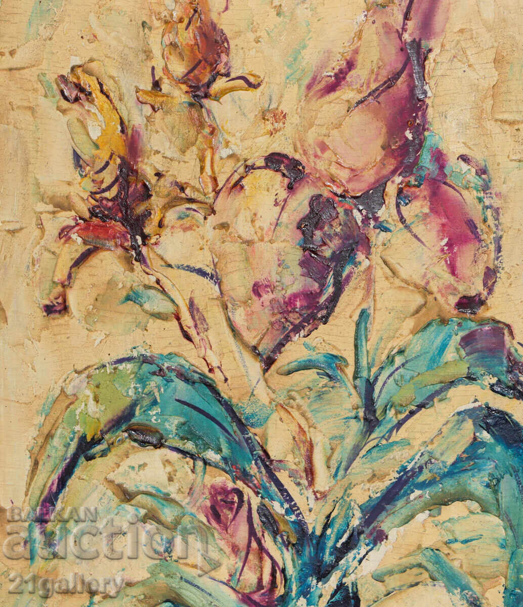 Николай Добрев картина цветя маслени бои - 5 Николай Добрев картина цветя маслени бои - 5