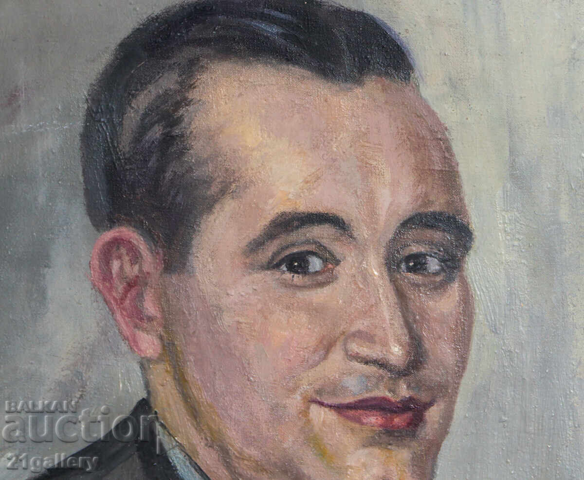 Delivery of D. Mitov oil painting portrait 1937 Delivery of D. Mitov oil painting portrait 1937