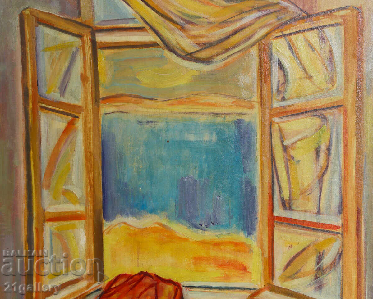 Проф. Стоян Домусчиев (1935-2021) интериор / маслени бои - 5