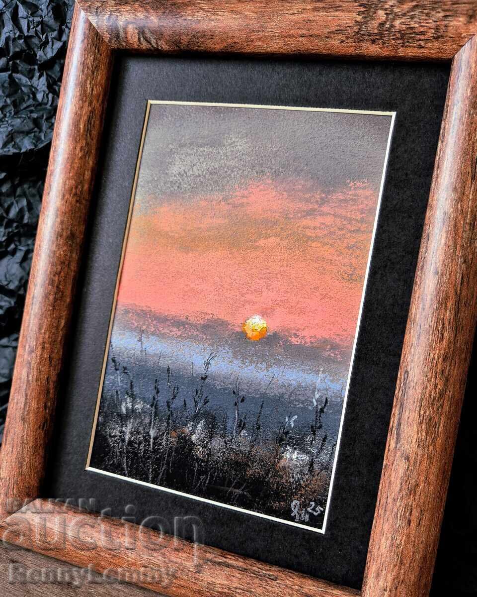 Аукцион Нов ден, малка картина, оригинал Аукцион Нов ден, малка картина, оригинал