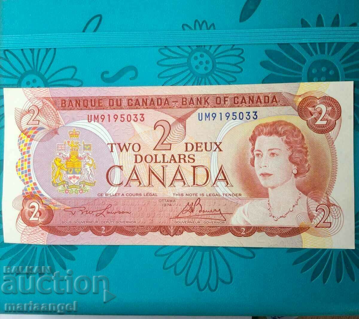 2 δολάρια 1974 Καναδάς Elizabeth II UNC - 5 2 δολάρια 1974 Καναδάς Elizabeth II UNC - 5