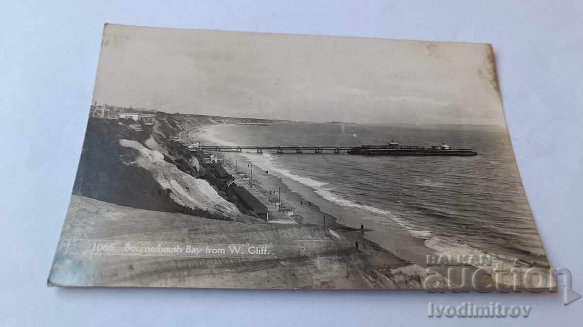 Ταχυδρομική κάρτα Bournemouth Bay από W. Cliff 1924 Ταχυδρομική κάρτα Bournemouth Bay από W. Cliff 1924