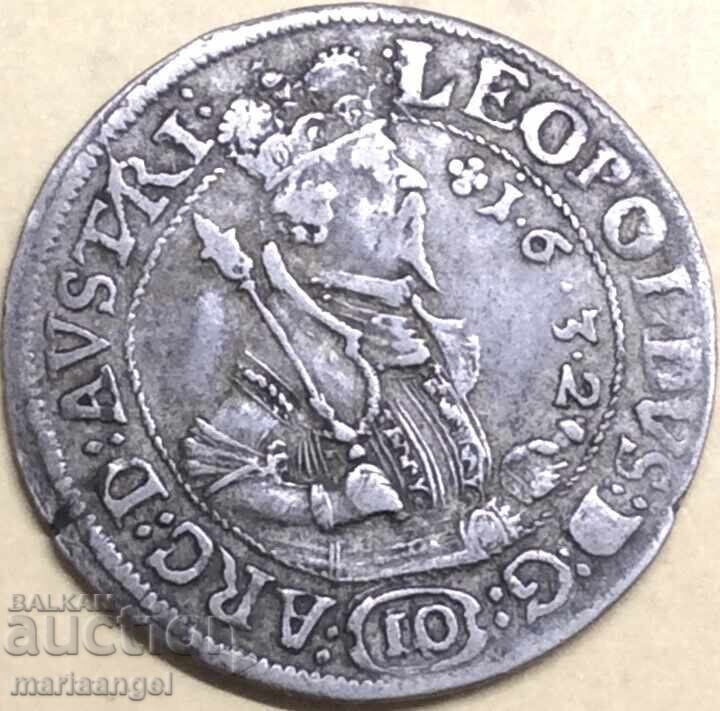 10 kreĭtsari 1632 Austria Tirol Leopold argint - 5 10 kreĭtsari 1632 Austria Tirol Leopold argint - 5