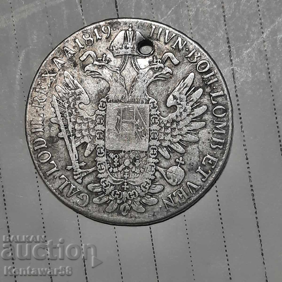 Austria-Ungaria: taler 1819 A - Viena. Argint cu preț € 59.00 | 115.39 BGN