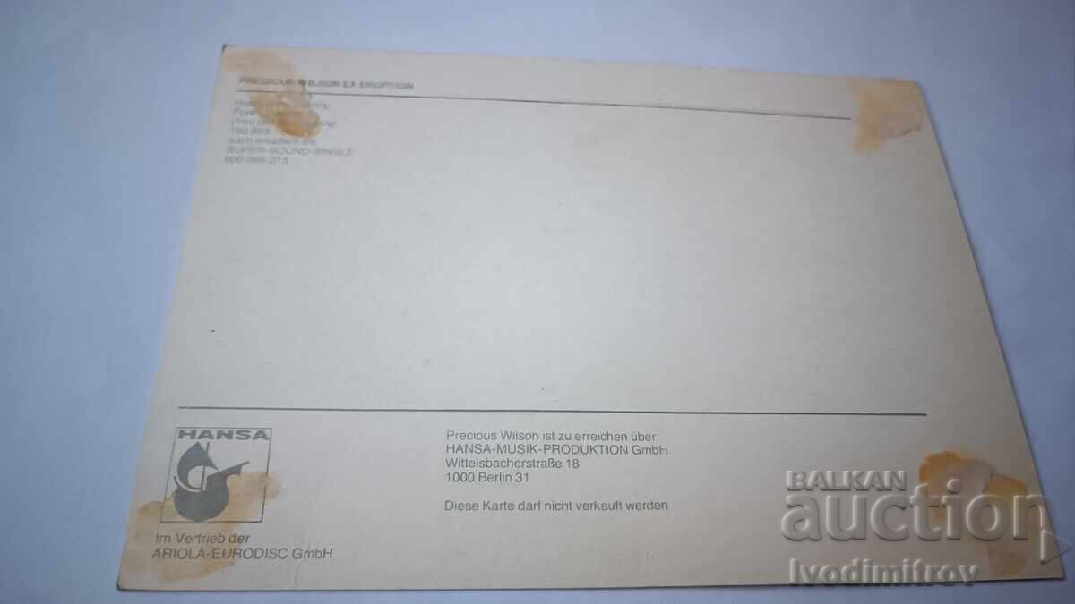 Postcard Precious Wilson ex Eruption with price € 0.95 | 1.86 BGN