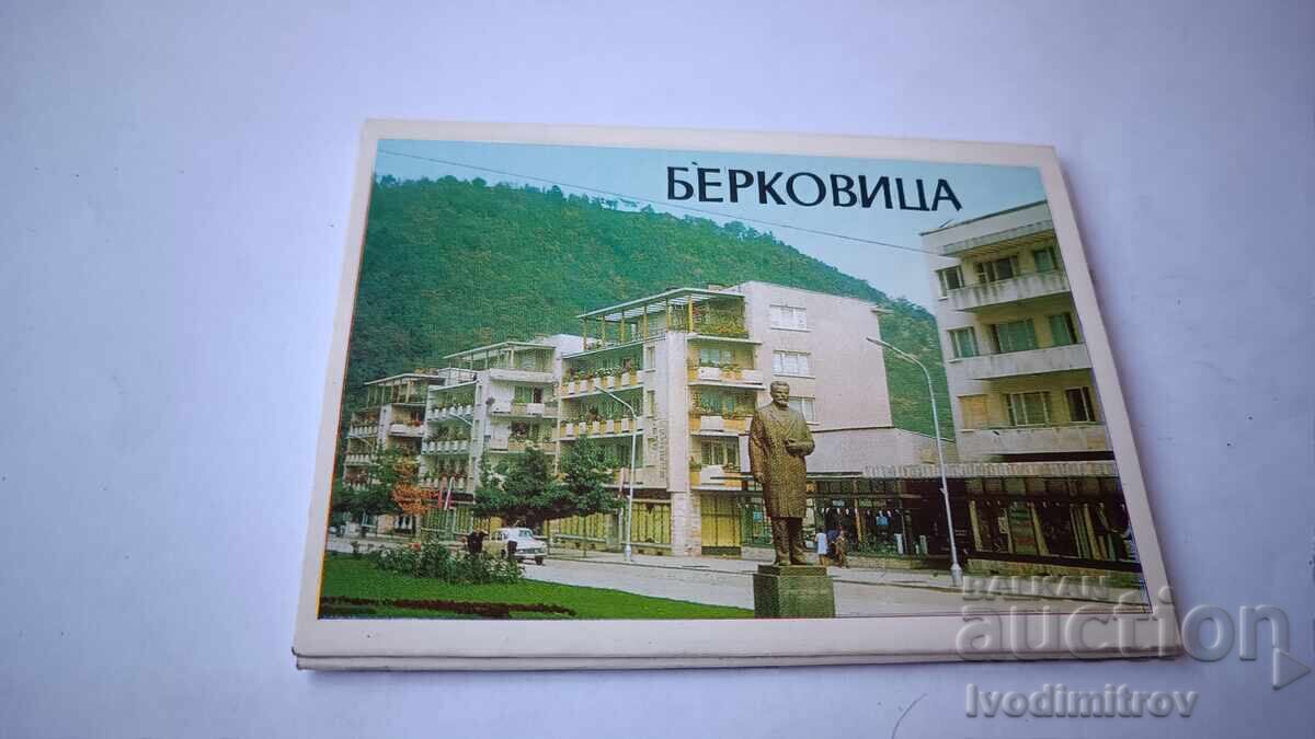 Notebook with mini postcards of the town of Berkovitsa 1980 Notebook with mini postcards of the town of Berkovitsa 1980