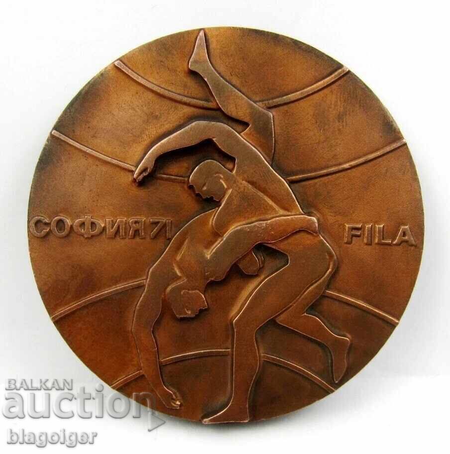 Livrarea Campionatul Mondial de Lupte la Sofia 1971 - Medalie de Participare