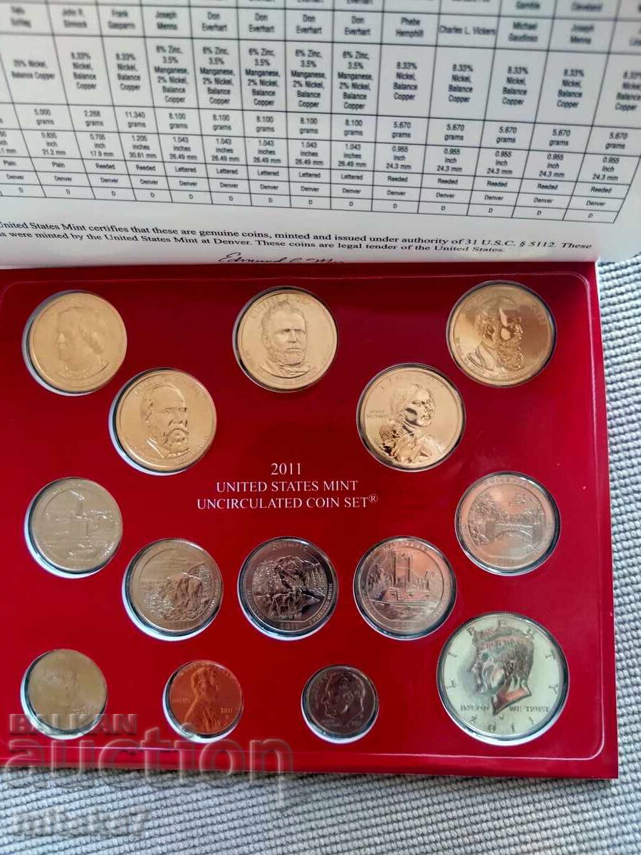 Set monede 2011, SUA cu preț € 23.52 | 46.00 BGN