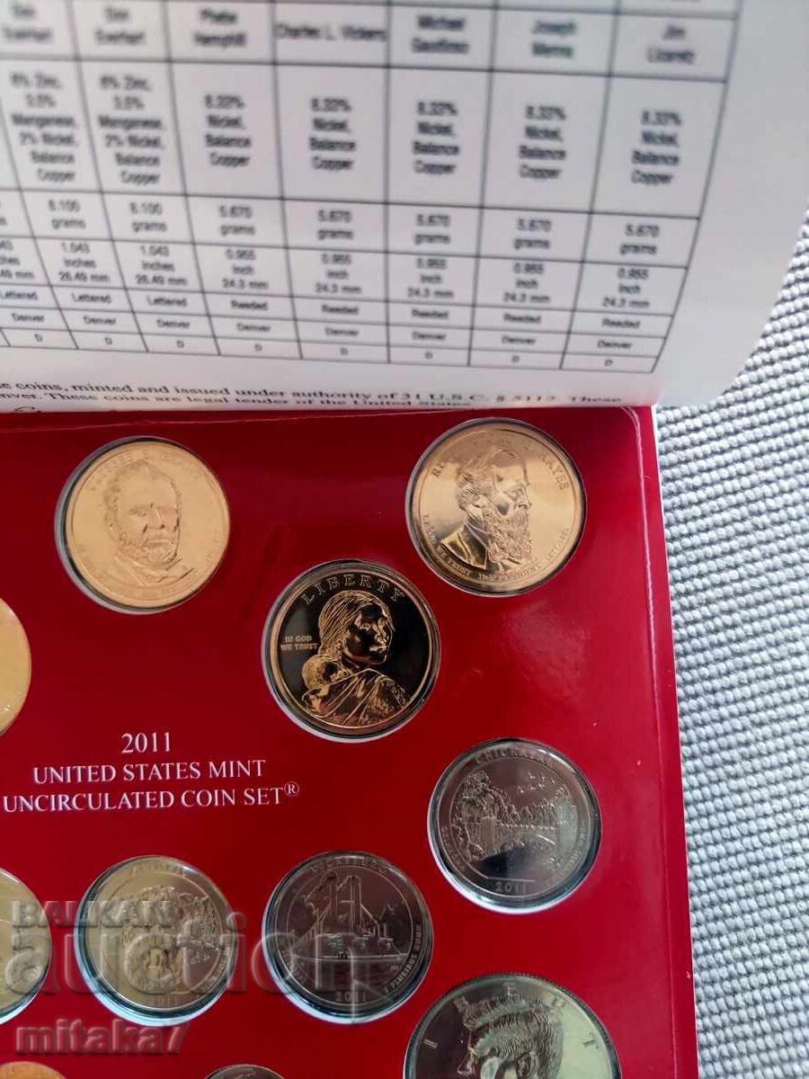 Livrarea Set monede 2011, SUA