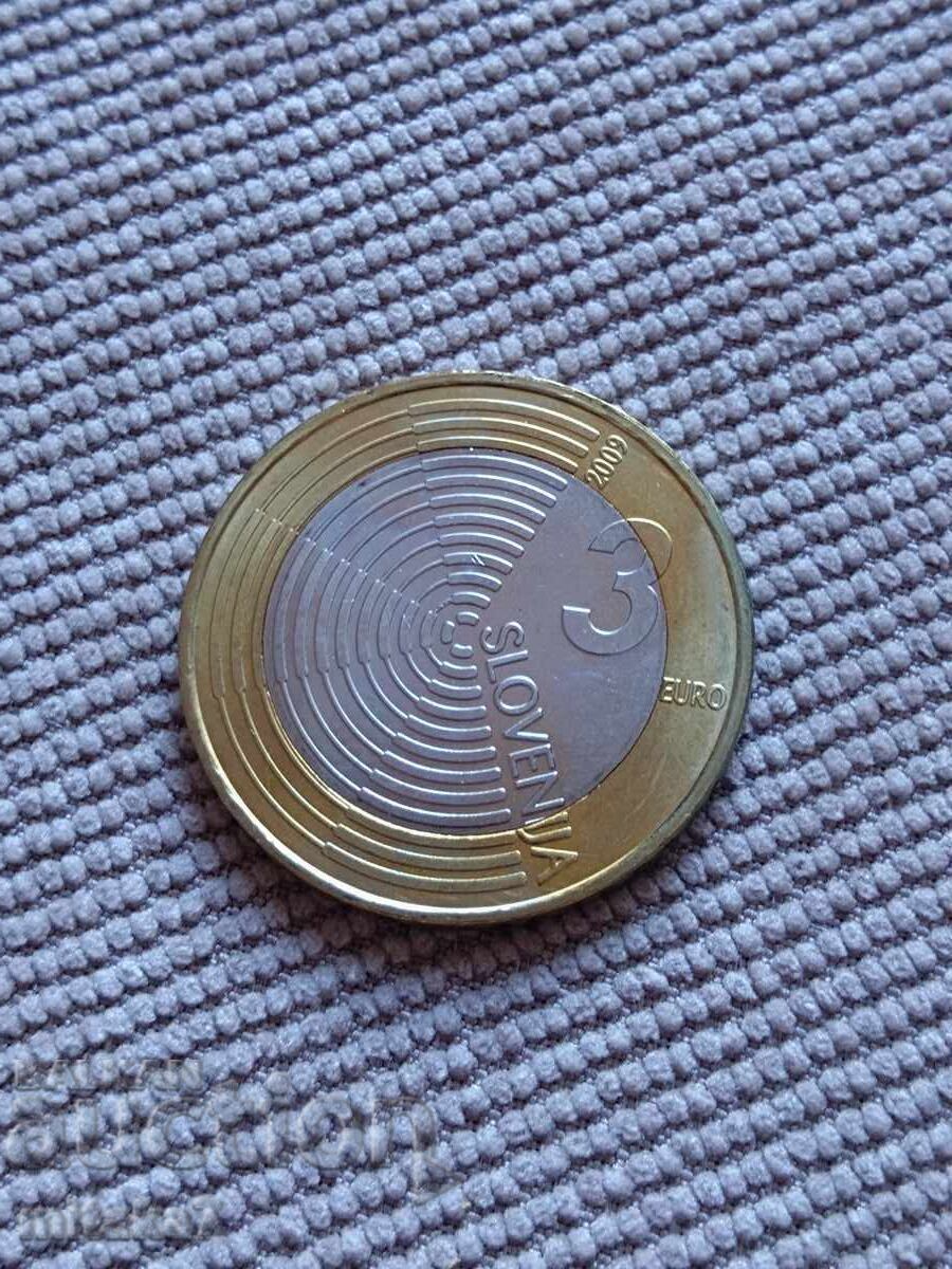 3 euro 2009, Slovenia cu preț € 6.00 | 11.74 BGN