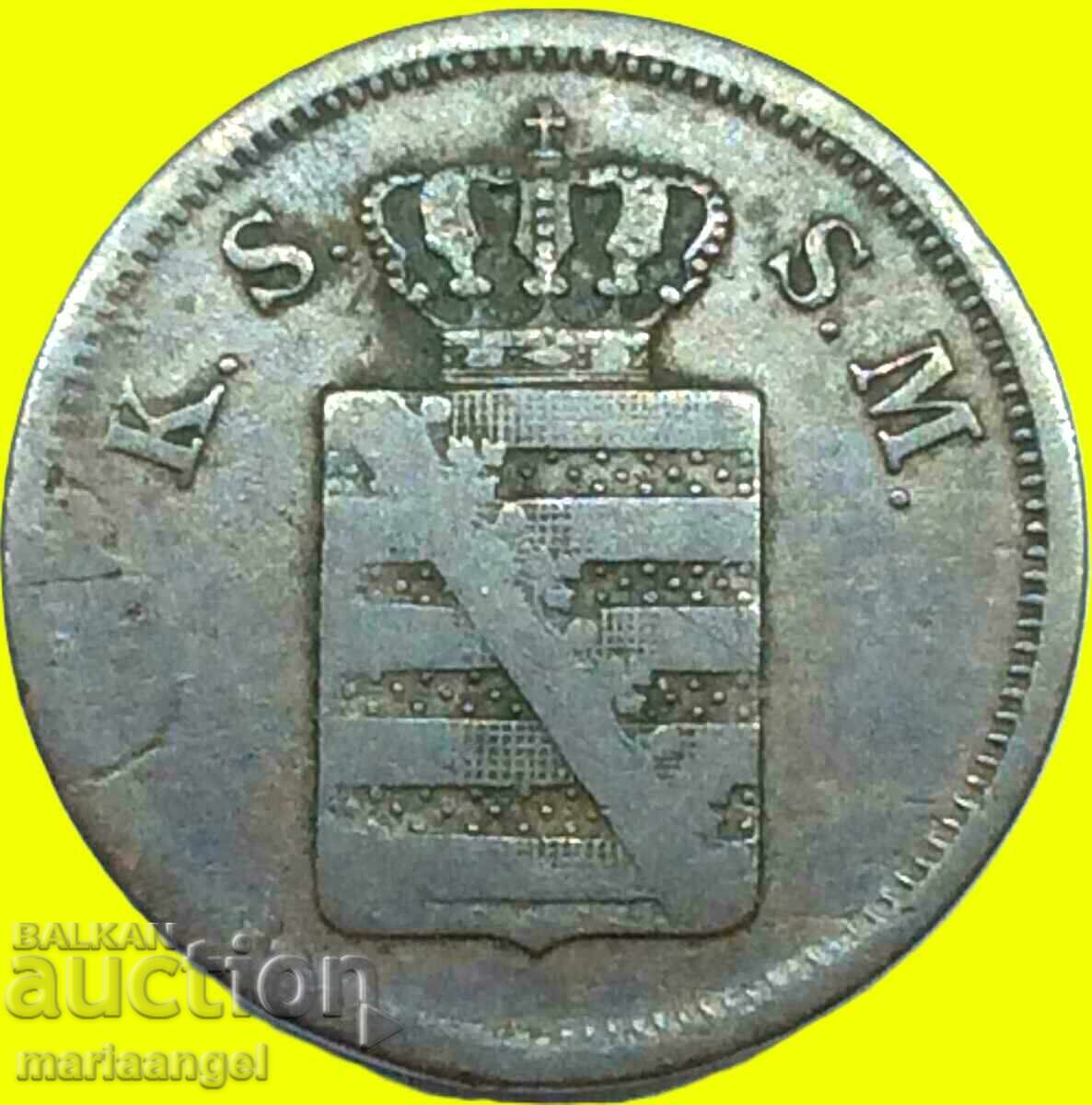 Саксония 2 пфенига 1841 Германия G - Алретбург - доста рядка с цена € 12.00 | 23.47 лв.