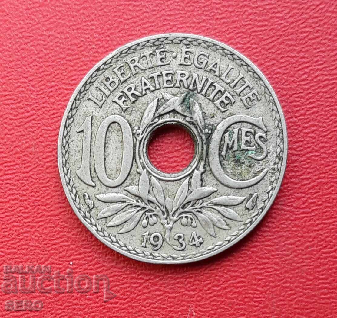 Franța-10 cenți 1934