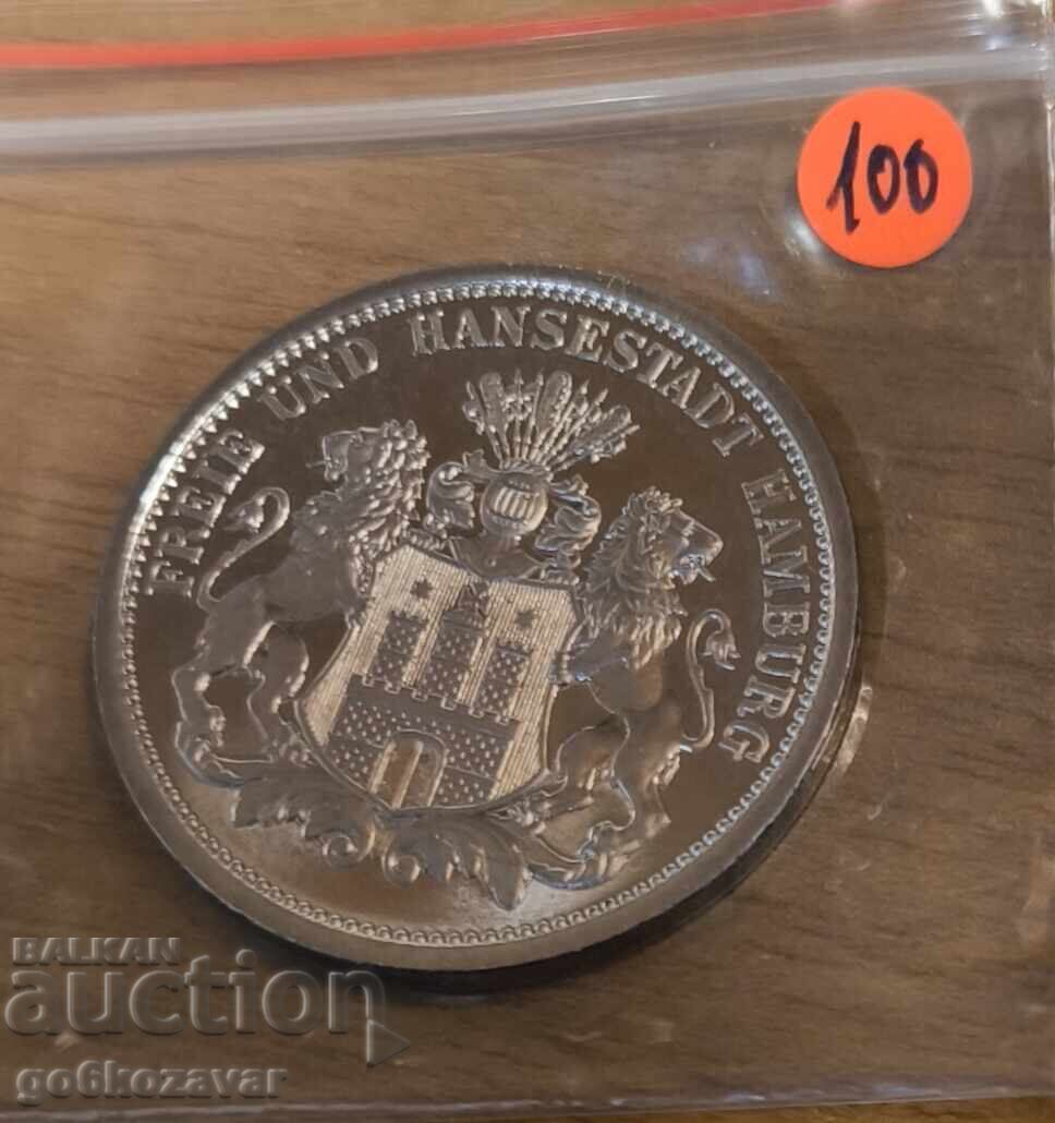 Licitație Medalie - Hamburgische Münze Rechtfest 1980g