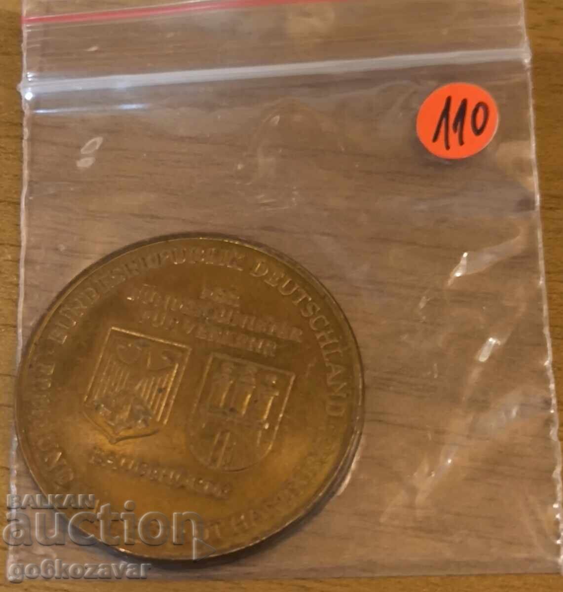 Δημοπρασία Μετάλλιο Αμβούργου 1975 ! UNC Δημοπρασία Μετάλλιο Αμβούργου 1975 ! UNC