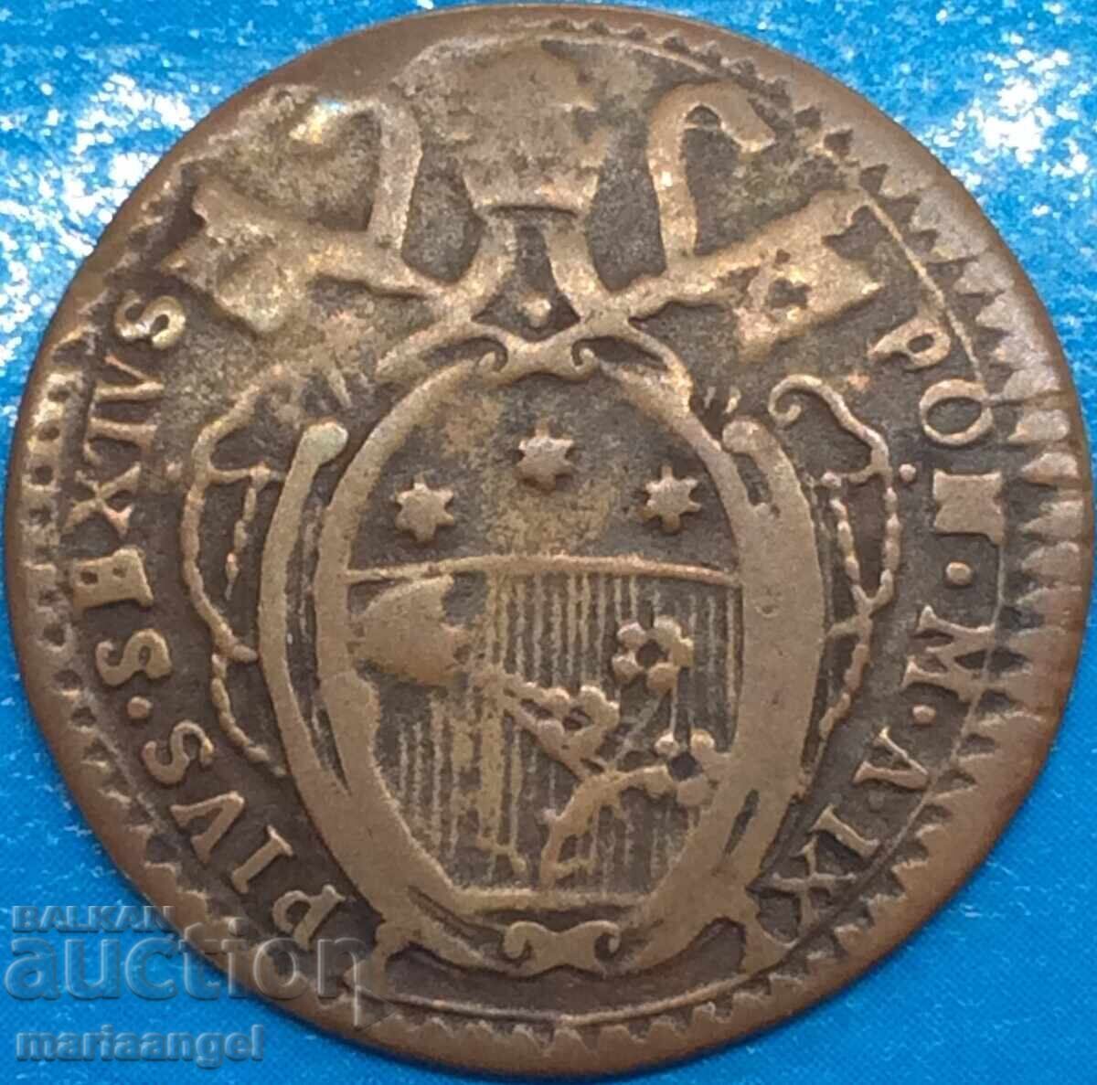 Quarter Roman Vatican (1/4 baiocco) Pius VI 1775-1799 with price € 32.00 | 62.59 BGN