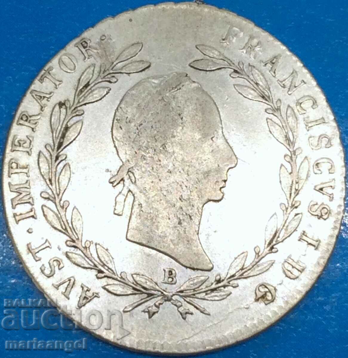 20 кройцера 1830 Австрия В - Кремниц сребро - рядка - 5 20 кройцера 1830 Австрия В - Кремниц сребро - рядка - 5