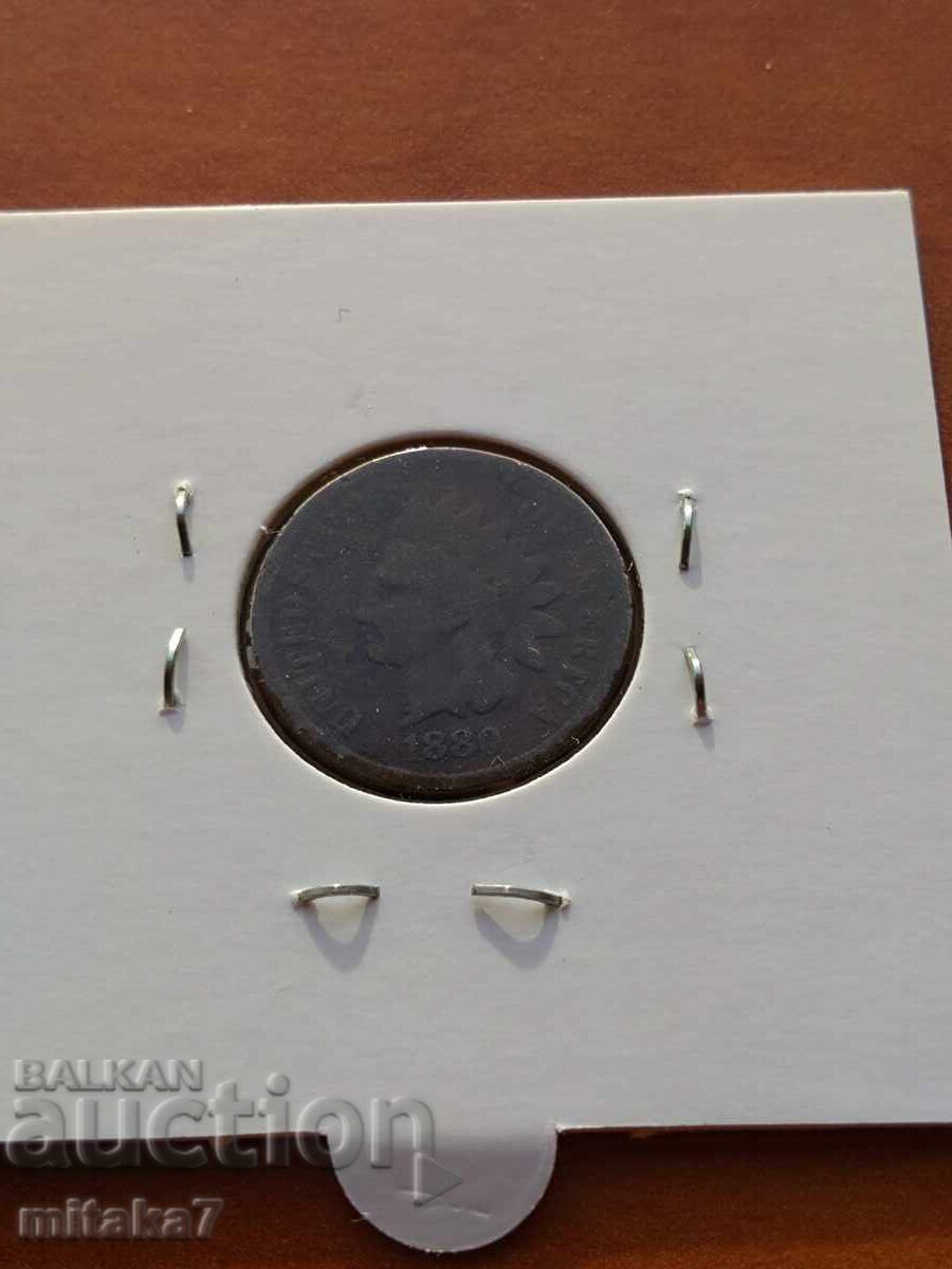 1 цент 1880година, САЩ