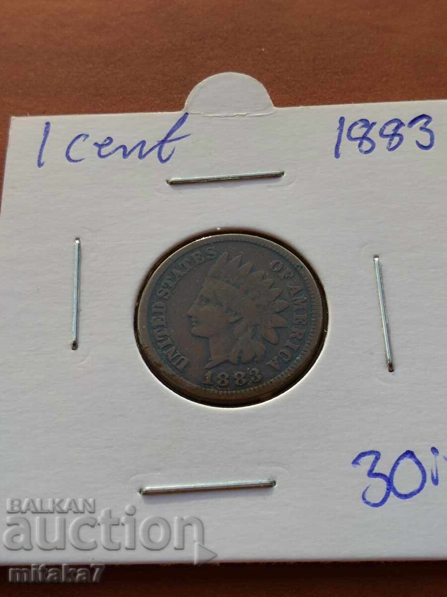 1 цент 1883 година, САЩ
