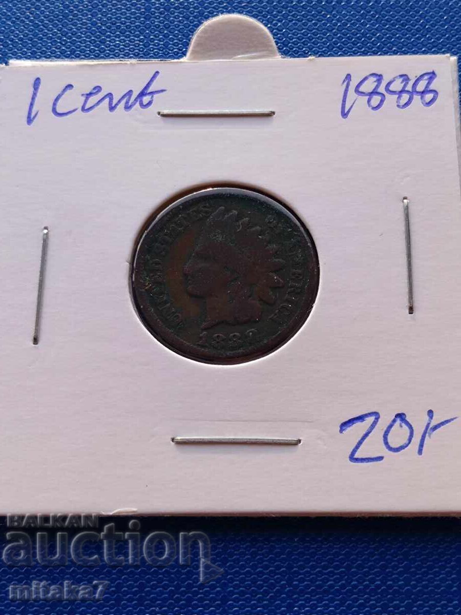 1 cent 1888, SUA 1 cent 1888, SUA