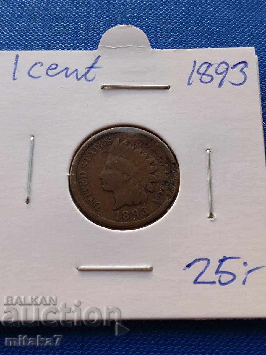 1 cent 1893, USA