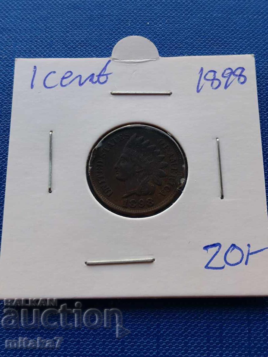 1 cent 1898, SUA