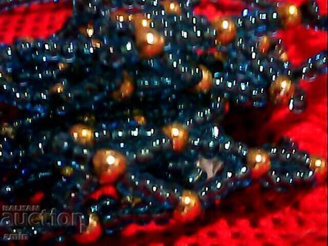 Beautiful beaded necklace with gold-plated balls - 5 Beautiful beaded necklace with gold-plated balls - 5