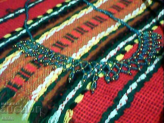 Beautiful beaded necklace with gold-plated balls Beautiful beaded necklace with gold-plated balls