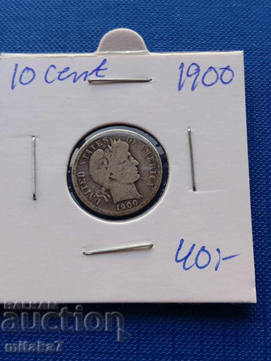 1 дайм 1900 година, САЩ