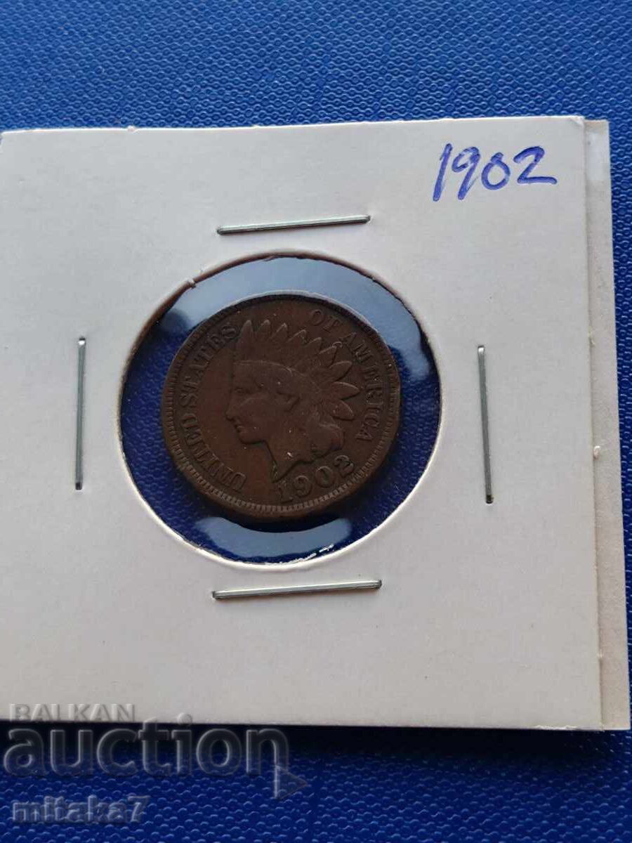 1 цент 1902 година, САЩ 1 цент 1902 година, САЩ