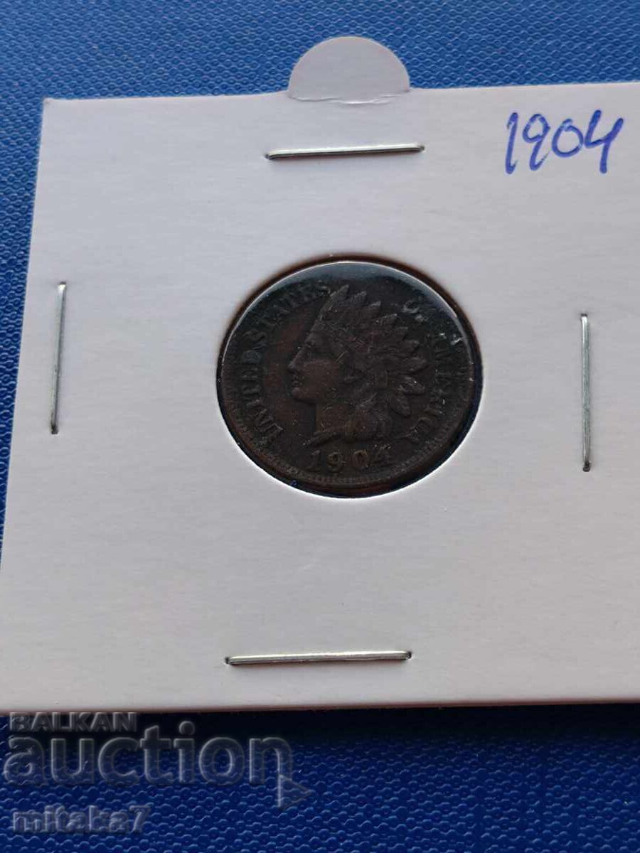 1 cent 1904, USA