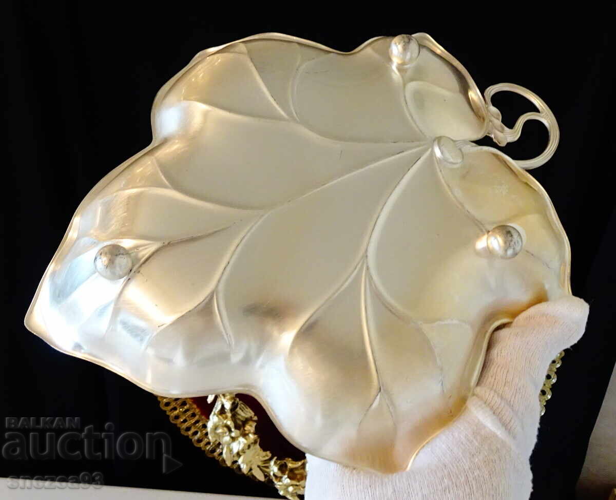 Посребрена фруктиера Лозов лист WMF. - 6